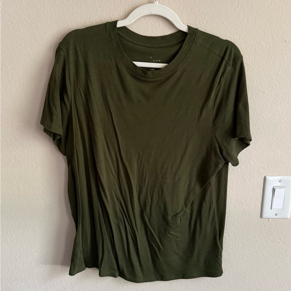 a new day Dark Green Short Sleeve Tee
